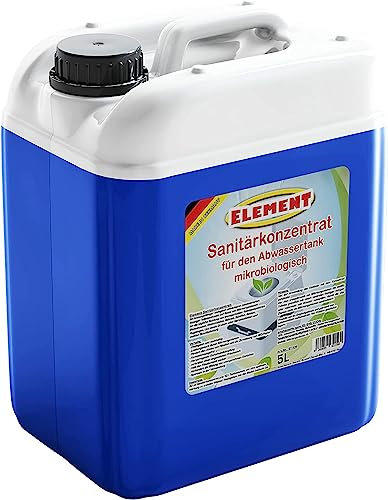 Sanitärflüssigkeit I Sanitärkonzentrat 5L I Campingtoilette Abwassertank WC I MIKROBIOLOGISCH I Sanitärflüssigkeit I Sanitärzusatz für Campingtoilette I Toilettenzusatz