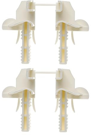 ECSiNG 4 Stück Rollladen Trichterschiene Rollohalterungen Rollladenführungen Rollobeschläge Ersatz Wohnaccessoires Weiß