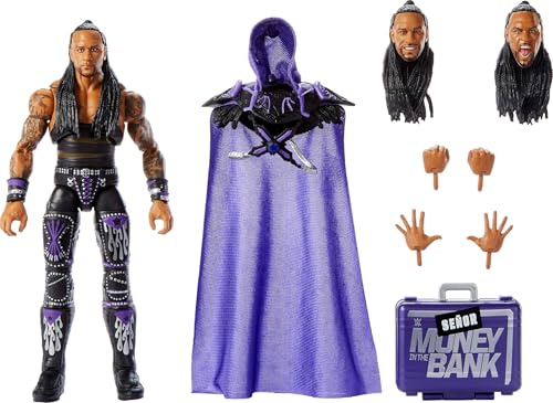 Mattel WWE Ultimate Edition - Figura de acción y Accesorios, Juego Coleccionable de Damian Priest de 6 Pulgadas, Cabezas y Manos Intercambiables, 30 Puntos de articulación