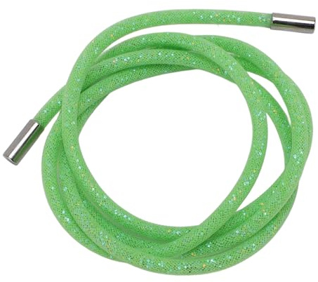 ZJchao Glitter Tube String Sequin Cord for Hoodies, Sweatpants & Wedding Attire – Green Mesh with Green Sequins, Flexible & Reusable Decorative Trim (Fit for DIY Craft & Clothing Customization)