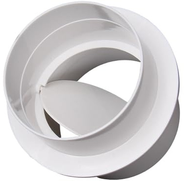 Amortisseur de refoulement de Ventilation en PVC, 150mm, conduit rond, ventilateur d'échappement, clapet anti-retour, rabat d'air anti-retour blanc 160mm