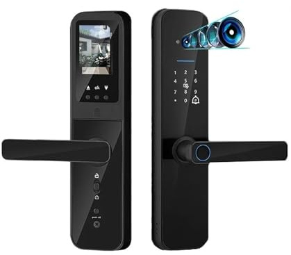 Wifi digitalt elektroniskt smart dörrlås med biometrisk kamera IC-kort lösenordsnyckel upplåsning for hemmet Digitalt lösenord