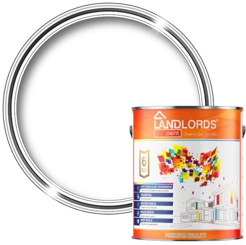 Landlords Furniture Paint - Ultra White - 1L | Wood Paint for All Wood Furniture, Kitchen Cupboards, Cabinets, Doors & Chairs | Water-Based, Non-Toxic & Odourless | Matt Finish