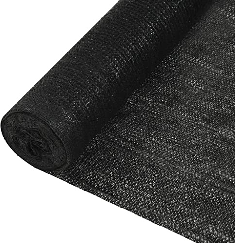 Panneau de clôture, pare-vue pour tennis, balcon, résistant à la poussière, protection solaire, pour clôtures de jardin, terrasses, jardins, 3,6 x 50 m, PEHD 150 g/m² - Noir