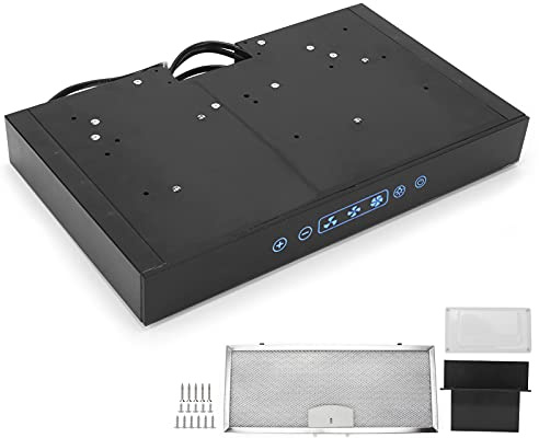 Range Hood, Cabinet Range Hood 12V 3 Speed Adjustable with Touchable Screen LED Light Vent Top Vented for RV Kitchen cooker hood Vent Stove
