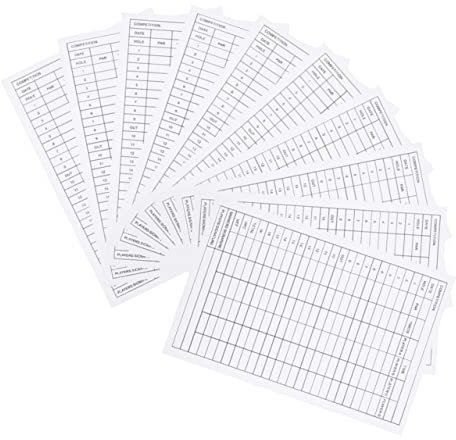 STOBOK 10St Golf-Scorecard Scorecards geschenk Scorekarten für Sport Zubehör für Sportprüfungen Anzeigetafeln zur Verwendung außer Form Karteikarte CD-Karte Werkzeug beschichtetes Papier