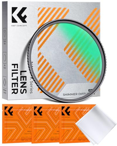 K&F CONCEPT 77mm Shimmer Diffusion 1 Filter Glimmer Effect Multi Coating Optiacl Glass Lens Filters (Nano-K Series)