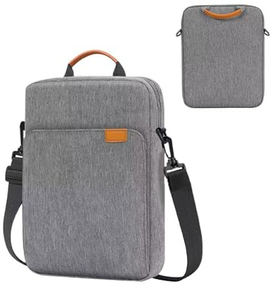 Bolso Bandolera para Tableta, Funda para Tableta, Estuche de Viaje con asa y Correa para el Hombro, Funda Protectora, Funda para Tableta, Bolsa Multifuncional para Tableta de 13 Pulgadas