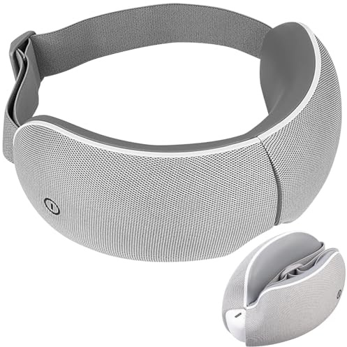 Newgen Medicals Augenmaske: Faltbares Augenmassagegerät, Kompression, 4 Modi, Wärme, Musik, BT (Augen-Massagegerät, Augenmassagegeräte Bluetooth, Muskel)