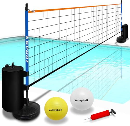 Furypiont Pool Volleyballnetz mit 2 Wasservolleyball