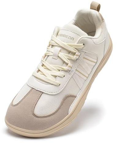 HOBIBEAR Chaussures de Sport minimalistes Unisexes Larges pour Courir Pieds Nus Chaussures de Course et de Marche en Plein air(Sable,EU 40)