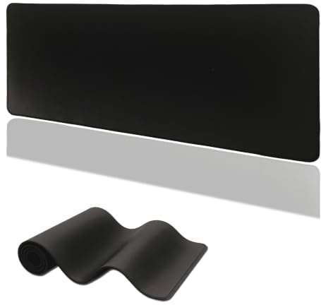Large Mouse Pad 800x300x3MM,Mouse Mat with Rubber Base, Desk/Table Pad with Excellent Precision and Speed, Gaming Mousepad with Stable Grip on Smooth Surfaces (8030 Black)