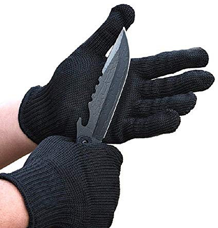 Guantes Resistentes al Corte BaronHong Nivel de Seguridad 5 Protección Guantes de Corte 1 par (Negro, S)