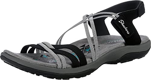 Skechers Reggae Slim–Takes Two 163112-BKCC, Womens sandals, black, 40 EU