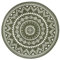 Hanse Home Teppich Valencia Rund – Mandala Teppich Kurzflor Modern Vintage Teppiche für Esszimmer, Wohnzimmer, Kinderzimmer, Flur, Schlafzimmer, Küche – Grün ø140cm