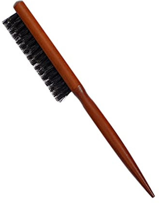 TSLRSA toupierbürste - Teasing Hair Brush Boar Bristle Hair Brush Tail Comb Professional Salon Comb for Long, Thick, Curly, Wavy, Dry or Damaged Hair, Reduces Hair Breakage