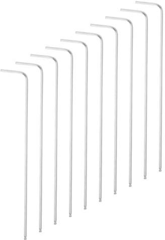 QUARKZMAN 10 Piezas de Llave Hexagonal de Bola 1/16 L-Shape de Brazo Largo de Acero Cromado Vanadio para Herramientas de Reparación en el Hogar