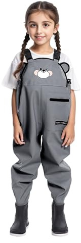 Kids Chest Waders Youth Fishing Waders For Toddler Children Water Proof Waders With Boots Baby Boy Romper Zip up Apparel Snap up Footie Youth Fishing Waders