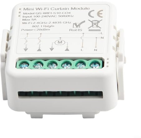 snowchecking Dimmer Switches Smart Curtain Switch Module,WiFi Roller Blinds Shutter for Zig-bee Smart Curtain Switch,App Control Voice Control,Rugged and Easy Installation(wifi)