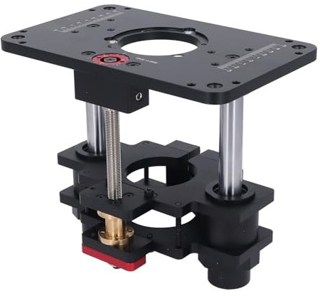 Överfräsbas, överfräsar Inverterat Lyftbord för 69 Mm Diameter Trimmer 25 Till 50 Mm Tjocklek Bänkskiva, överfräsbord Lyftsystem Underrede Träbearbetning Gravyr