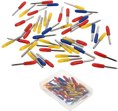 NUOBESTY 50 Pezzi Di Ricambio Per Vinile Per Taglierine Per Lettere Utensili Per Macchine Da Taglio 30° 45° 60° Plotter Da Taglio Materiale in Acciaio Al Tungsteno