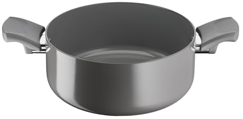 Lagostina Risorsa Casseruola fonda 24 cm, Rivestimento in Ceramica Antiaderente, Scorrevolezza Ottimale, Riciclata, Riciclabile, Cottura Salutare, Thermo-Signal™, Induzione, 010274031024