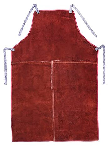 YQVEOT Schweißerschürze, 60 cm*90 cm Schweißschürze Schweißer Wärmeisolierung Schutz Lederschürze Schweißanzug Schweißanzug Werkstattbedarf