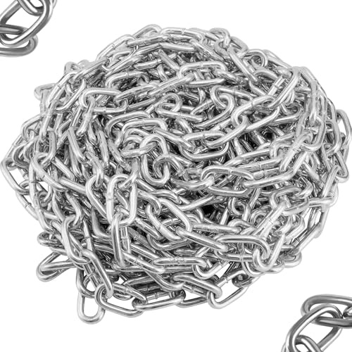 TOMIUS 10M 304 Stainless Steel Chain ⌀3mm Metal Security Chains Heavy Duty Stainless Chain Link for Hanging Plant Clothes Swing Pet Garage Doors Bicycle Lock Antirust