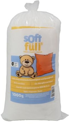 Softfüll | 3 kg de ouate de remplissage | Lavable jusqu'à 95 °C | Certifié Oeko-Tex Standard 100 | Ouate de bricolage selon la norme DIN 73/1