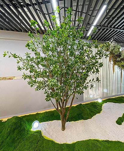Arbre artificiel, grandes fausses plantes avec de grandes branches et fruits réalisants faux plants artificiels en soie d'olive en pot en pot pour la décoration de salon du bureau à domicile 2m *