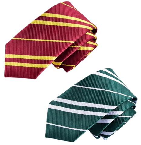 QHFlashbuy Costume da mago, 2 pezzi, cravatta a righe, per ragazzi e ragazze, cosplay per bambini, cosplay, carnevale, Halloween, feste