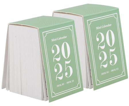Gatuida 2 Pezzi Mini Calendario da Scrivania Vintage con Stampa Chiara e Strappabili Planner Giornaliero Compatto per Casa e Ufficio Carta Spessa Resistente con Design Poetico Narrativo