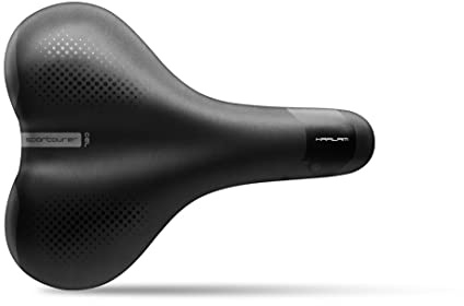 Sportourer by Selle Italia KAALAM Gel – Mjuk Gelcykelsadel med Reflekterande Teknik, Vattentålig – En storlek, Svart