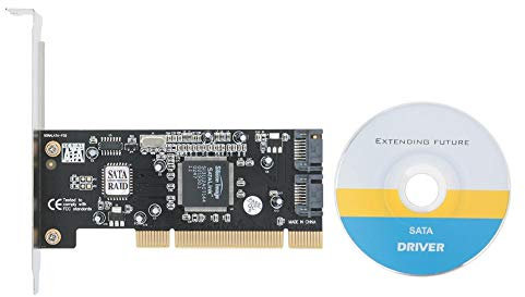 ASHATA PCI SATA-Karte, 2-Kanal-Array-Karte für RAID PCI SATA150 und für 98SE/ME/NT4.0/2000/XP/Vista/Win 7 32/64-Bit