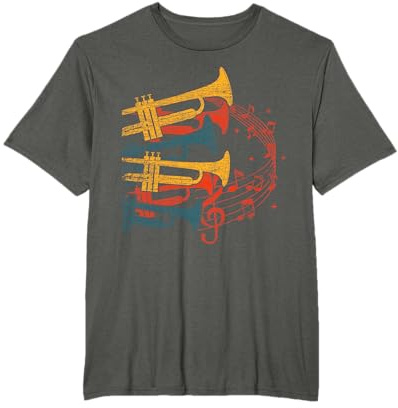 Retro Cadeau Pour Le Musicien Fanfare Trompette T-Shirt