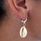 TseenYi Boho-Muschel-Ohrringe, natürliche Muschel-Ohrringe, schicke, minimalistische Ohrringe, Schmuck für Damen und Mädchen, Silber