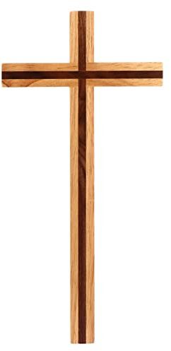 Wooden Cross Handcrafted Wooden Cross Wall Hanging Catholic Crucifix Crosses for Home Weddings Party Meditation Decoration