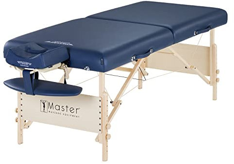 Master Massage 76cm Coronado Mobil Klappbar Massageliege Therapiebett Massagebank Kosmetikliege Portable Beauty Bed, Königsblau