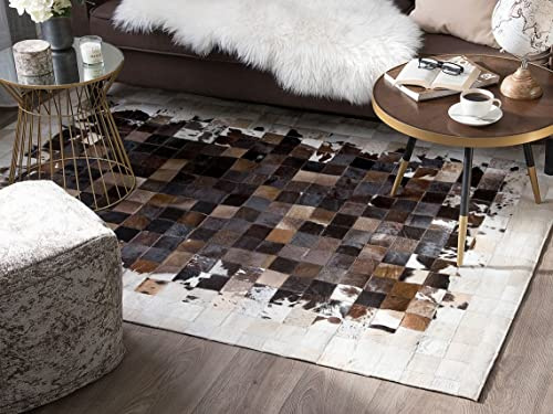 Vip Leather Nuovo tappeto in pelle di mucca Patchwork. Cod Mich 4A (120 x 180 cm)