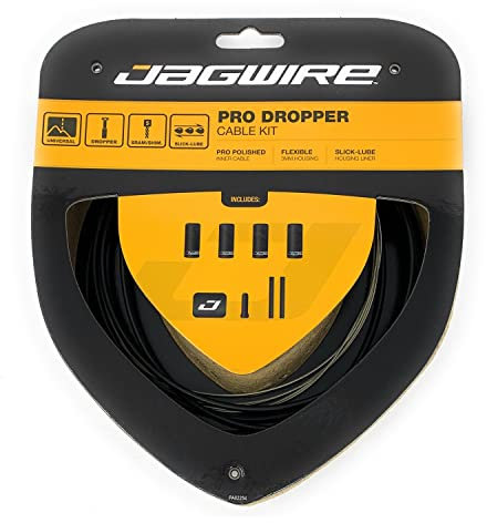 Jagwire Pro Dropper Sattelstützenkabel-Set mit 3 mm außen und Edelstahl innen, schwarz, TU