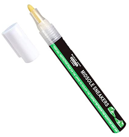 Midsole Marker for Sneakers | Waterproof Shoe Whitener - Waterproof Shoe Whitener for Trainers, Effective White Shoe Polish for Sneakers