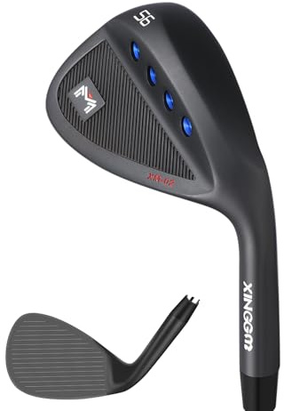 Forged Golf Wedge Set for Men or Individual 48/50/52/54/56/58/60 Degree Gap Wedge Sand Wedge for Men Right Hand,Milled Face for More Spin (Black, RH,56 Degrees)