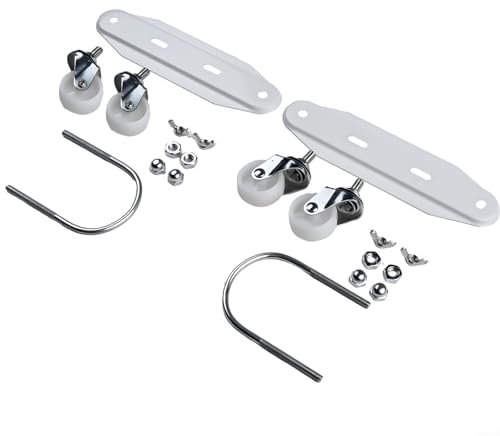 Soporte de calentador eléctrico de 2 piezas con ruedas giratorias, soporte de polea de calentador, ruedas de radiador de polea de radiador para calentador de radiador eléctrico (blanco)