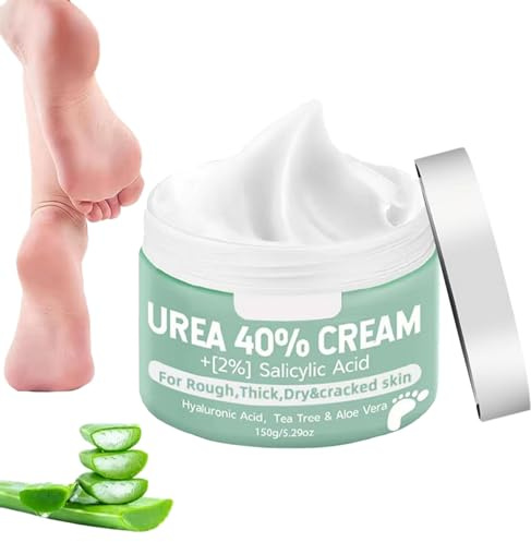 Crema Urea 40%,150g Crema Para Pies con Urea para Talones Agrietados y Piel Seca, Hidratación Profunda, Eliminador de Callos y Suaviza - Hidratante para Pies