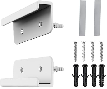 Jlobnyiun Support pour ordinateur portable et téléphone portable - Support pratique pour le rangement vertical de tablettes et gadgets - Idéal pour les cuisines, les chambres et les postes de travail