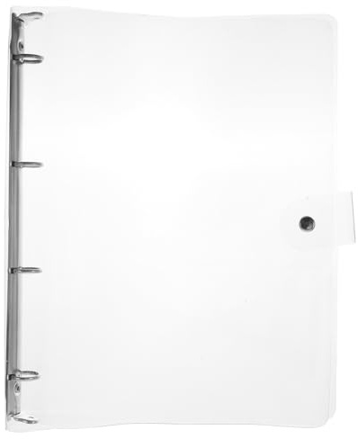 YARNOW Cubierta de Cuaderno A4 4 Anillas Transparente, Carpeta de Plástico Reutilizable Superficie Lisa para Proteger Documentos en Oficina y Estudio