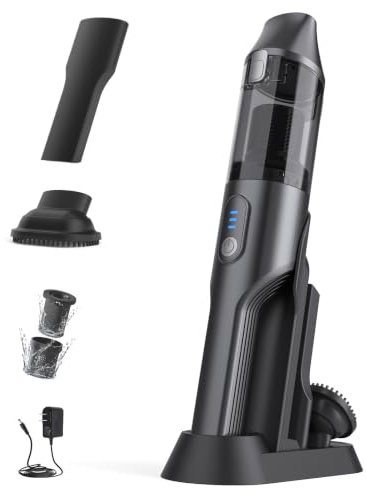 BSOON Handheld Vacuum Cleaner, 12000 Pa Wet & Dry hand held vacuum cordless, Rechargable Lightweight Handheld Vacuums with 35 Mins Runtime, Powerful Suction for Car, Home, Office
