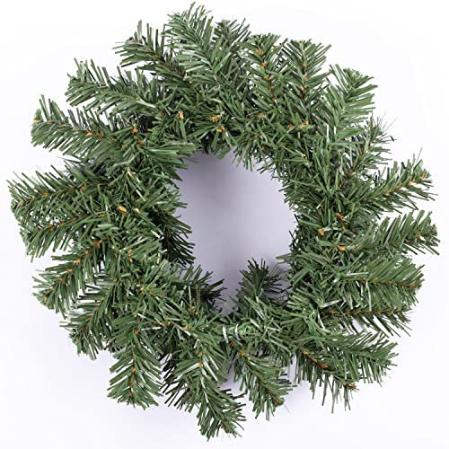 artplants.de Corona de Abeto de plástico Marlow, Verde, Ø30cm - Corona navideña/Corona Decorativa