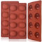 Newk Stampo in silicone a 8 fori, 3 confezioni da 8 stampi a mezza sfera per cioccolata calda, torte, gelatine, budini, mousse a cupola