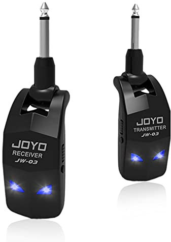 JOYO Guitar Wireless System 2.4GHz 4 Channels Rechargeable Audio Wireless Bass Guitar Transmitter Receiver for Electric Instruments (JW-03)